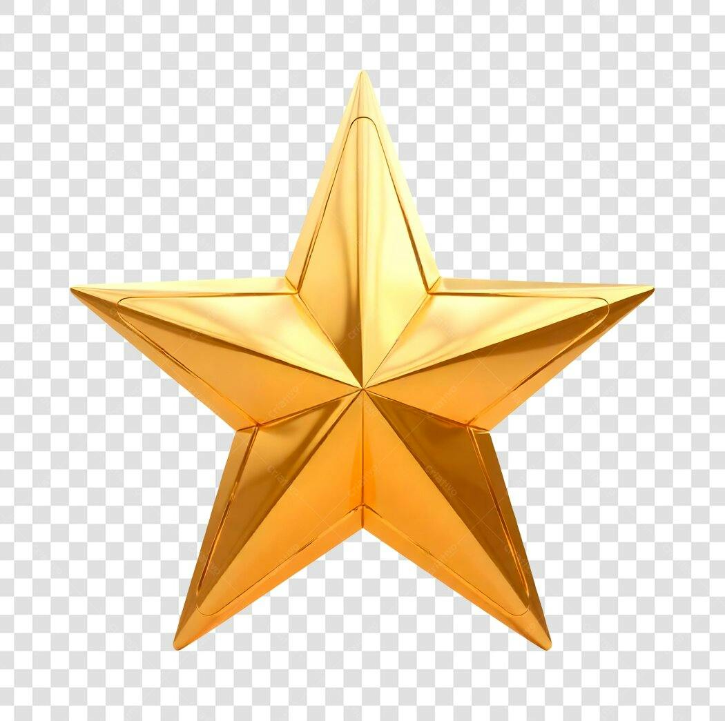 Logo Estrela Dourada PNG com fundo transparente