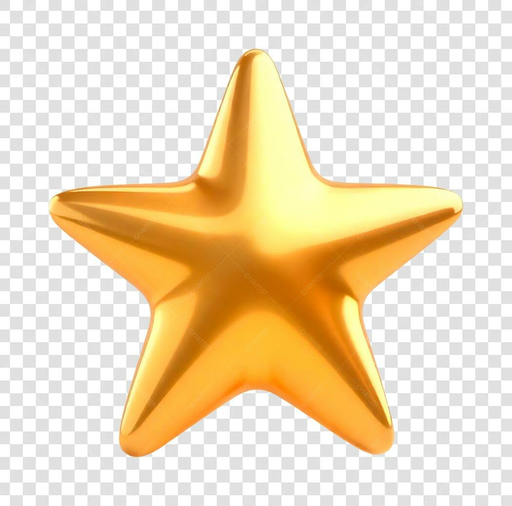Logo Estrela Dourada PNG com fundo transparente