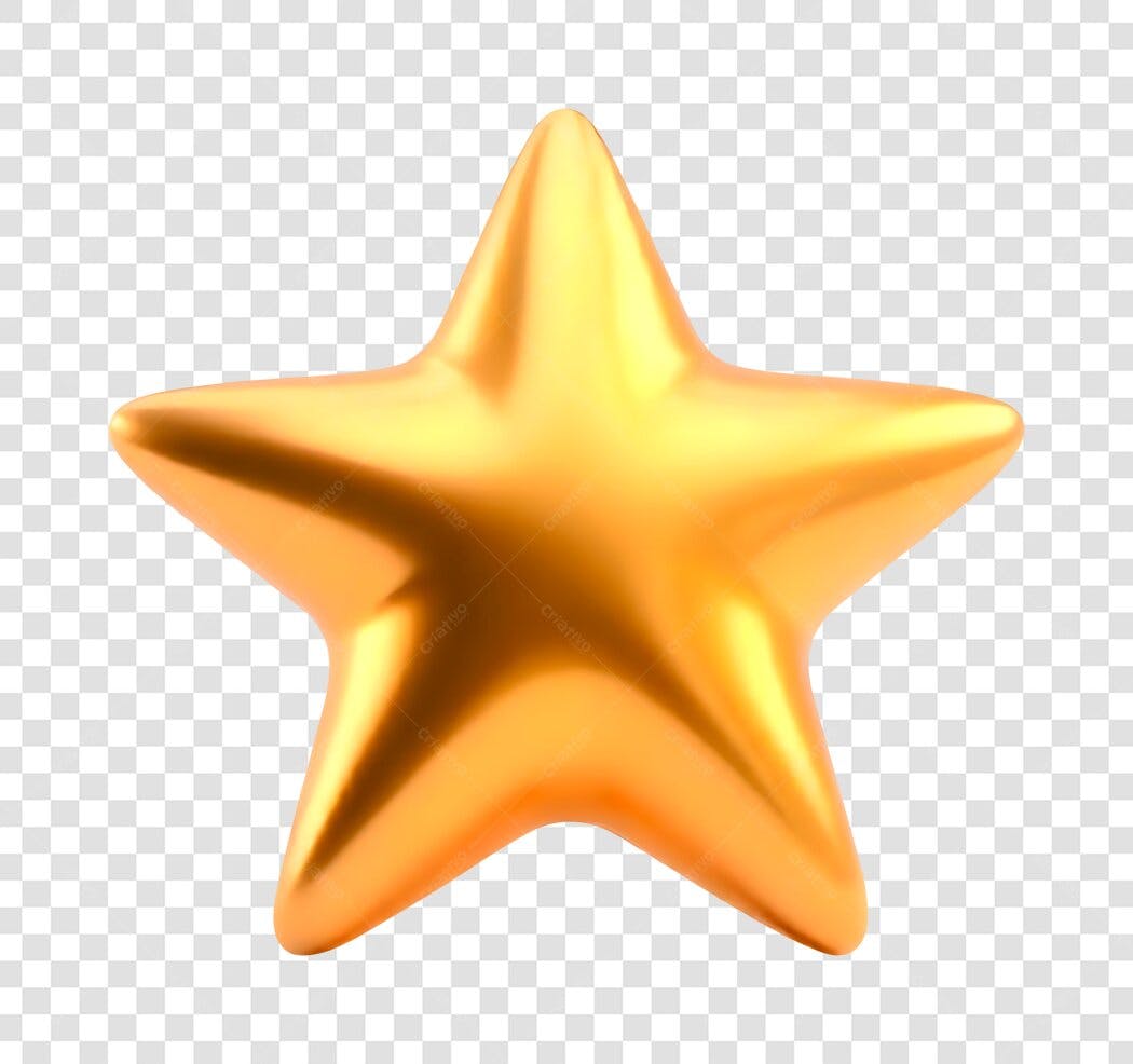 Logo Estrela Dourada PNG com fundo transparente