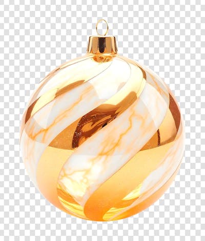 Bola de Natal Dourada Enfeite de Ano Novo Transparente PNG