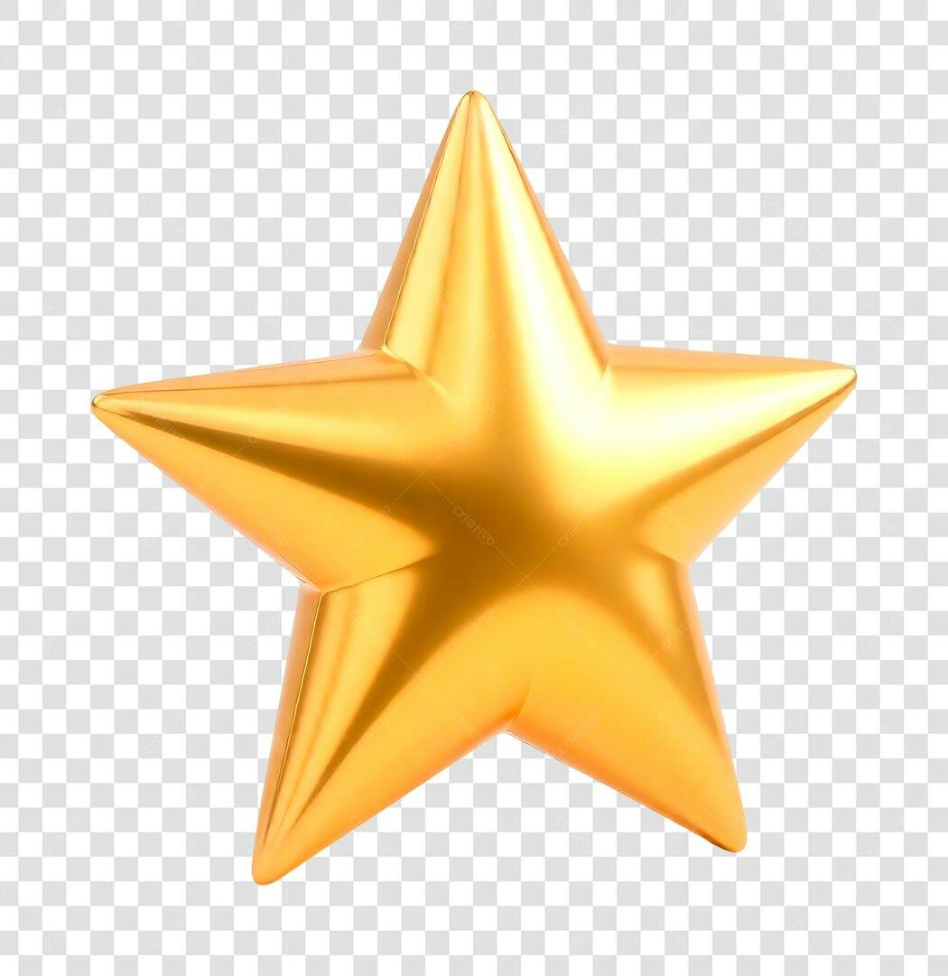 Logo Estrela Dourada PNG com fundo transparente