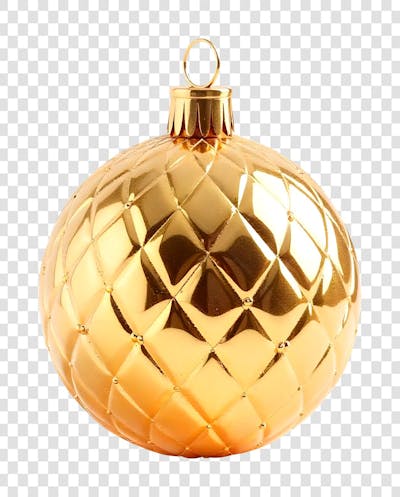 Bola de Natal Dourada Enfeite de Ano Novo Transparente PNG