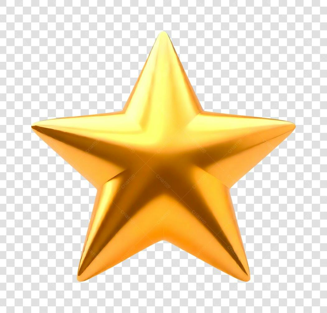 Logo Estrela Dourada PNG com fundo transparente