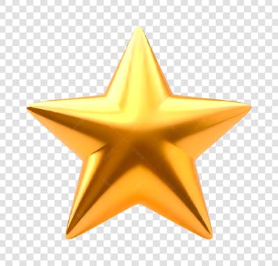 Estrela Dourada Ornamento Natal Ano Novo PNG Transparente
