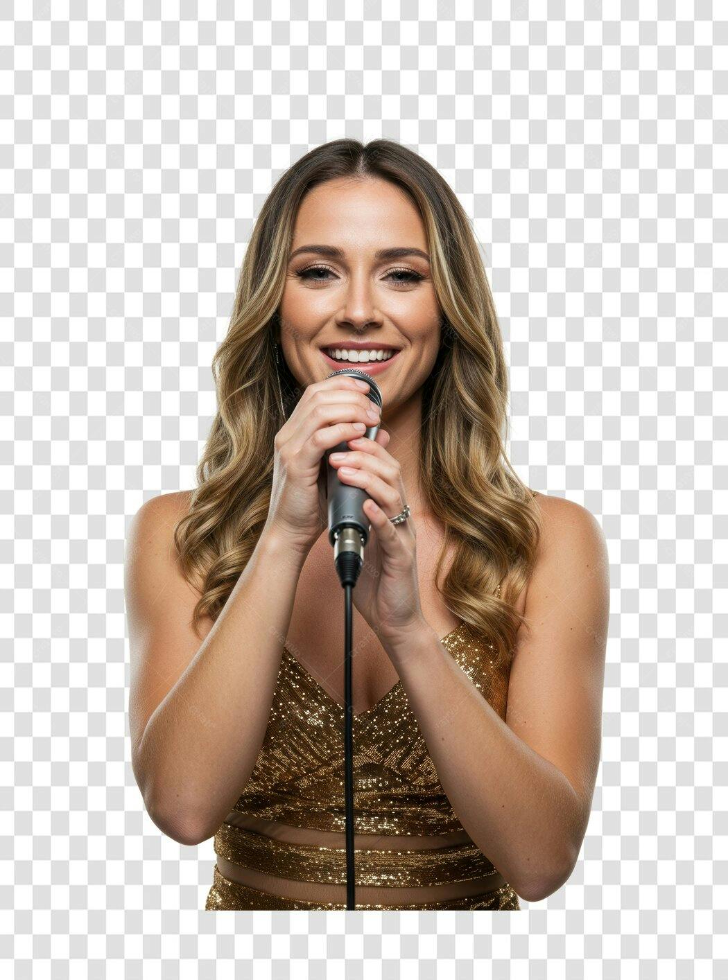 Imagem PNG Cantora Música Festa com fundo transparente