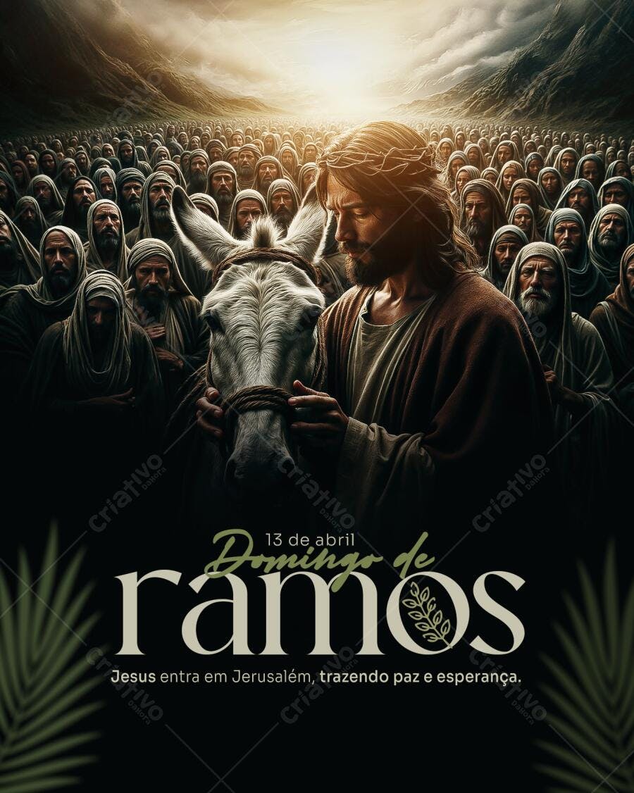 Flyer Domingo de Ramos PSD Editável
