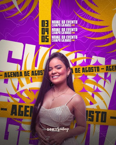 FLYER DE SHOWS E AGENDAS CANTORES E CANTORAS 2025