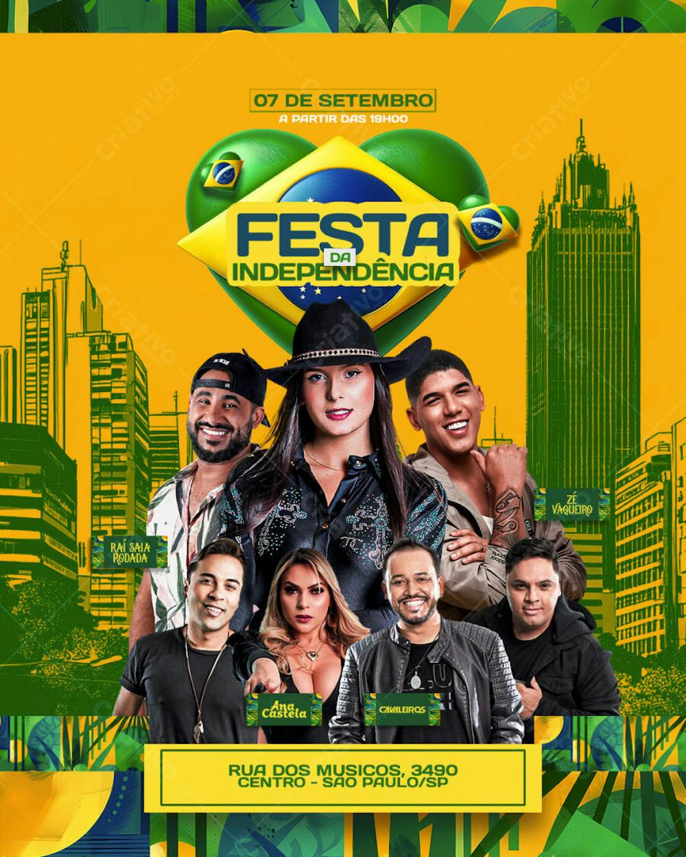 FLYER DE SHOWS E AGENDAS CANTORES E CANTORAS 2025