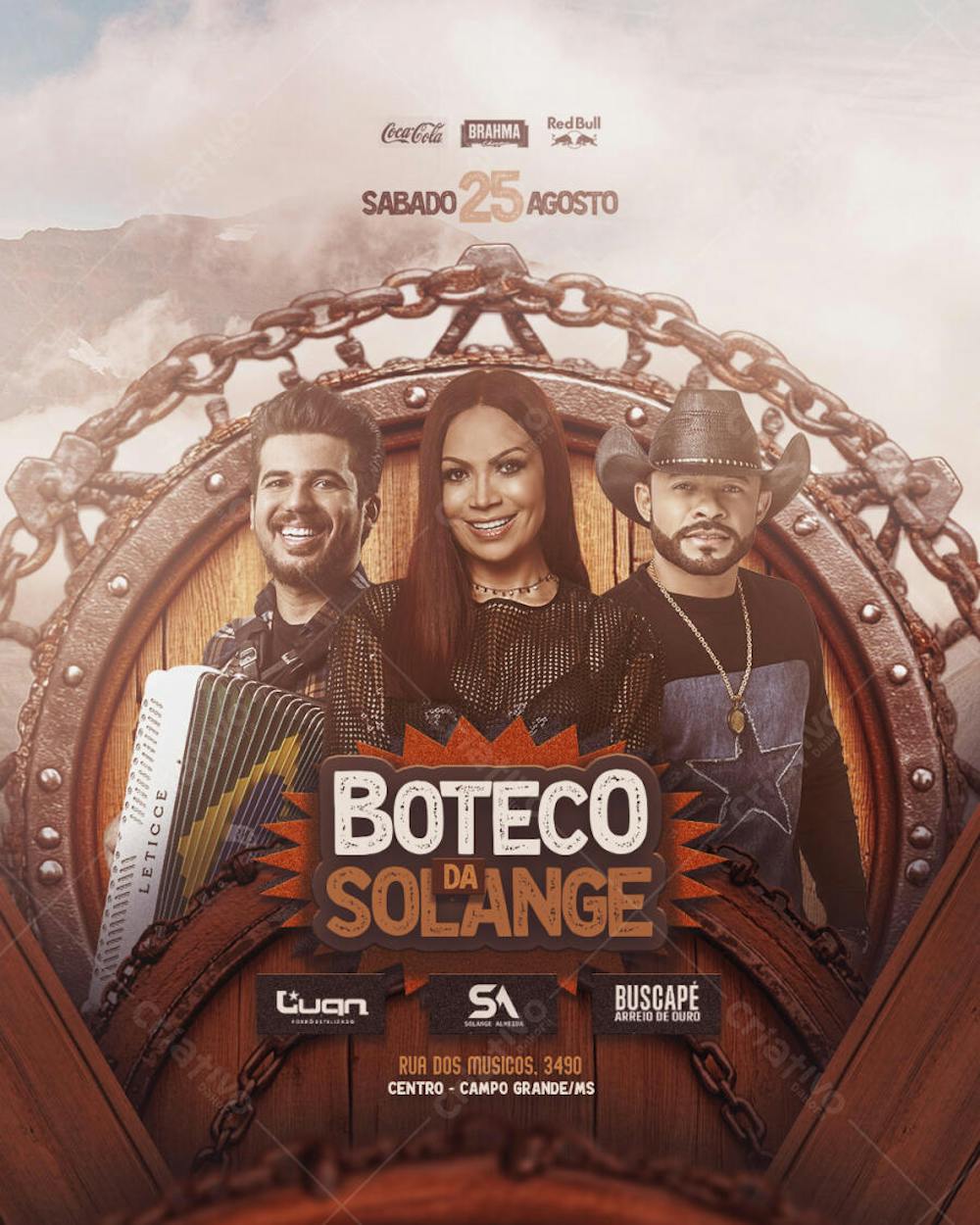 FLYER DE SHOWS E AGENDAS CANTORES E CANTORAS 2025