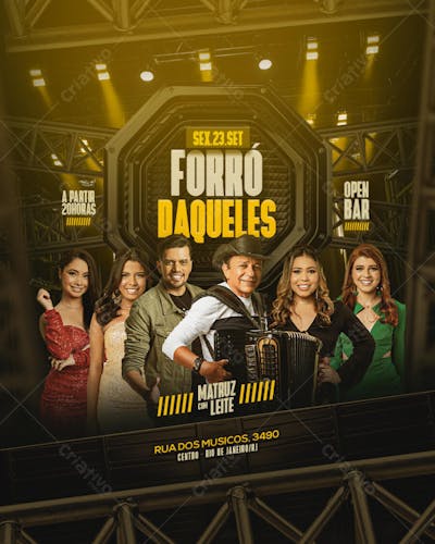 FLYER DE SHOWS E AGENDAS CANTORES E CANTORAS 2025