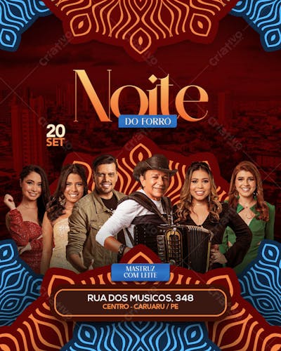 FLYER DE SHOWS E AGENDAS CANTORES E CANTORAS 2025