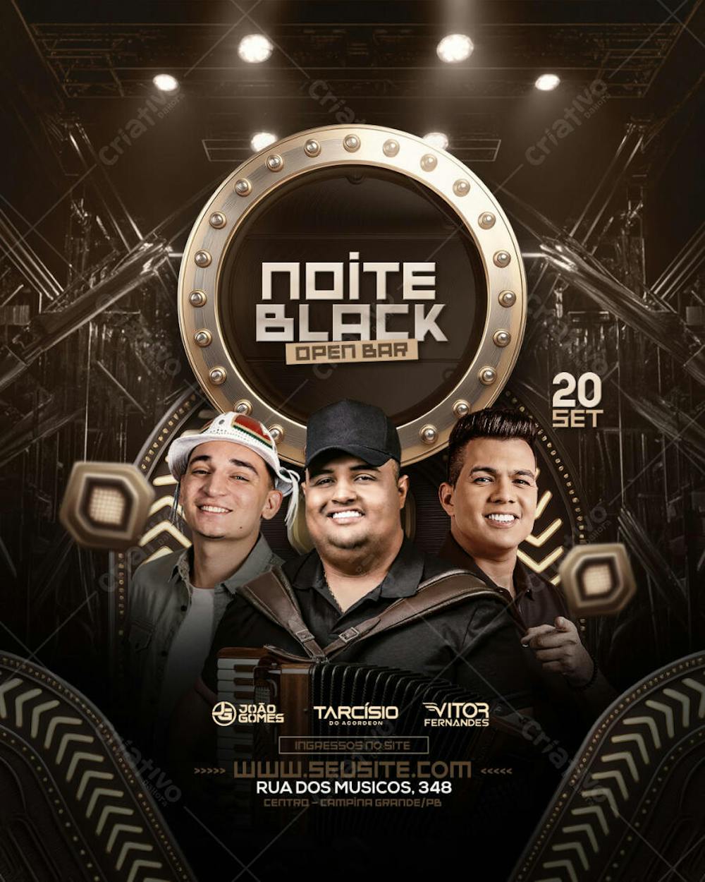 FLYER DE SHOWS E AGENDAS CANTORES E CANTORAS 2025