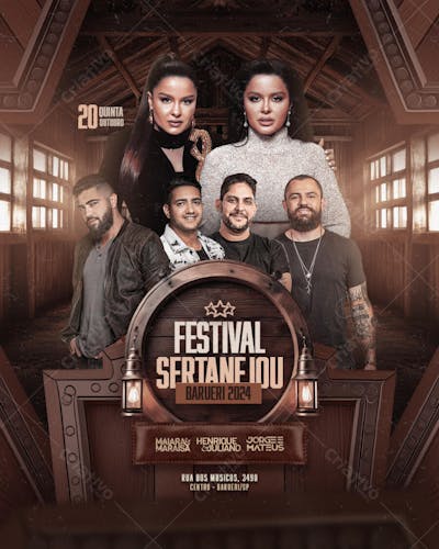 FLYER DE SHOWS E AGENDAS CANTORES E CANTORAS 2025
