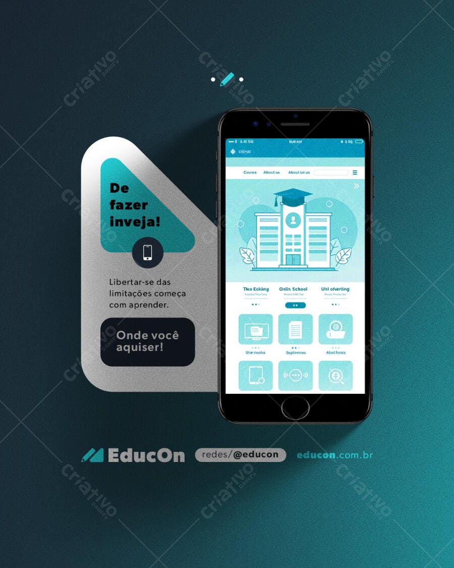 Mockup App para Educação PSD Editável