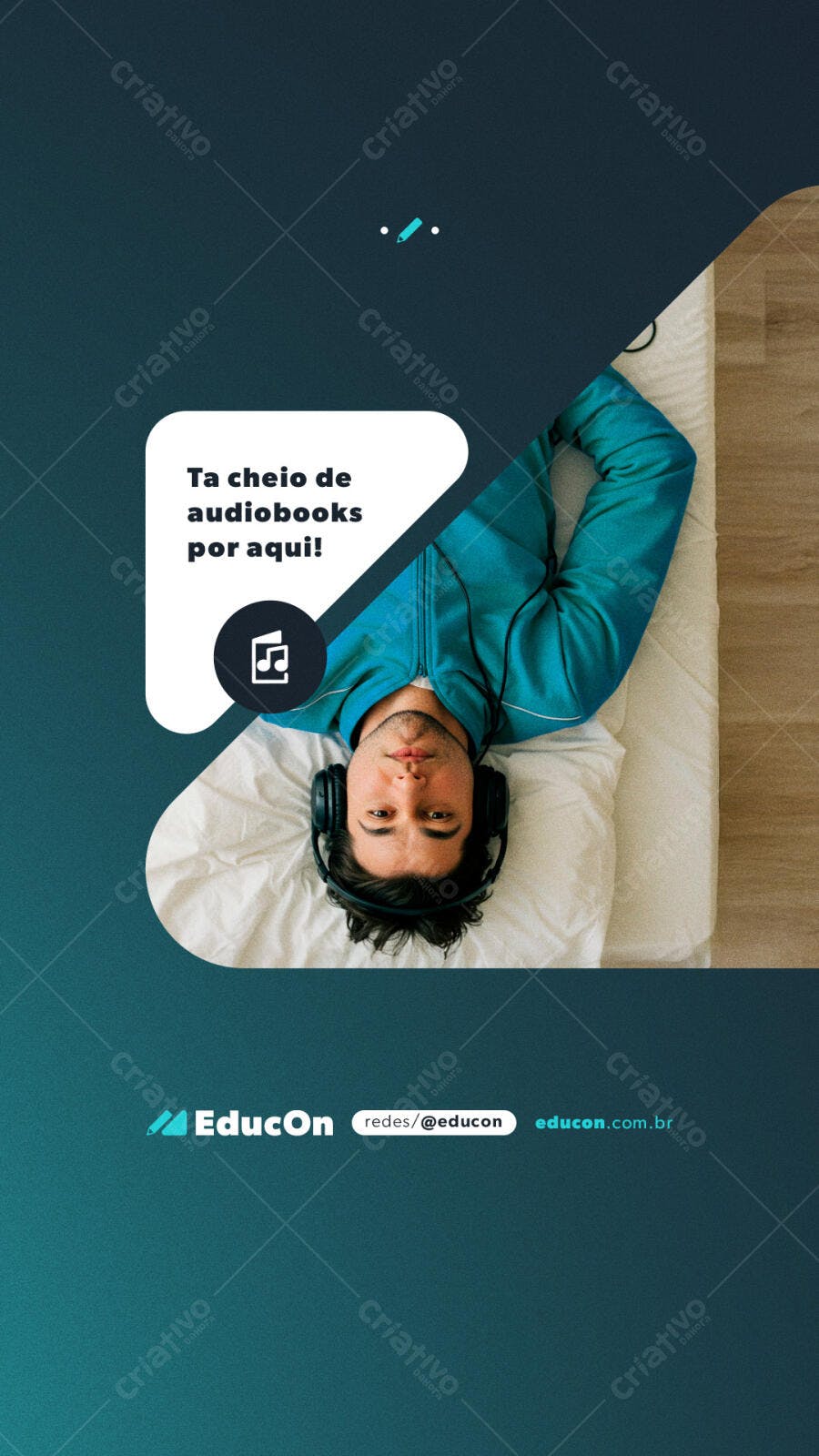 Flyer para Promoção de Audiobooks PSD Editável