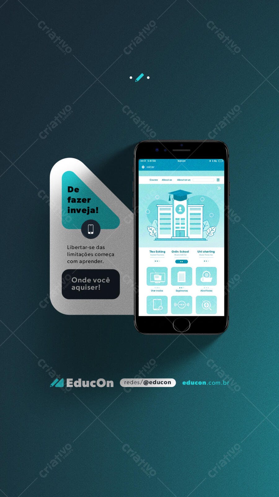 Mockup App Educacional PSD Editável