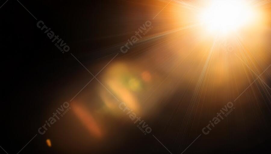 Brilho solar amarelo e laranja fundo escuro