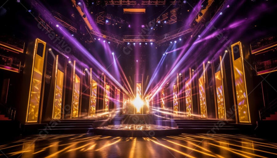 Palco iluminado para evento especial