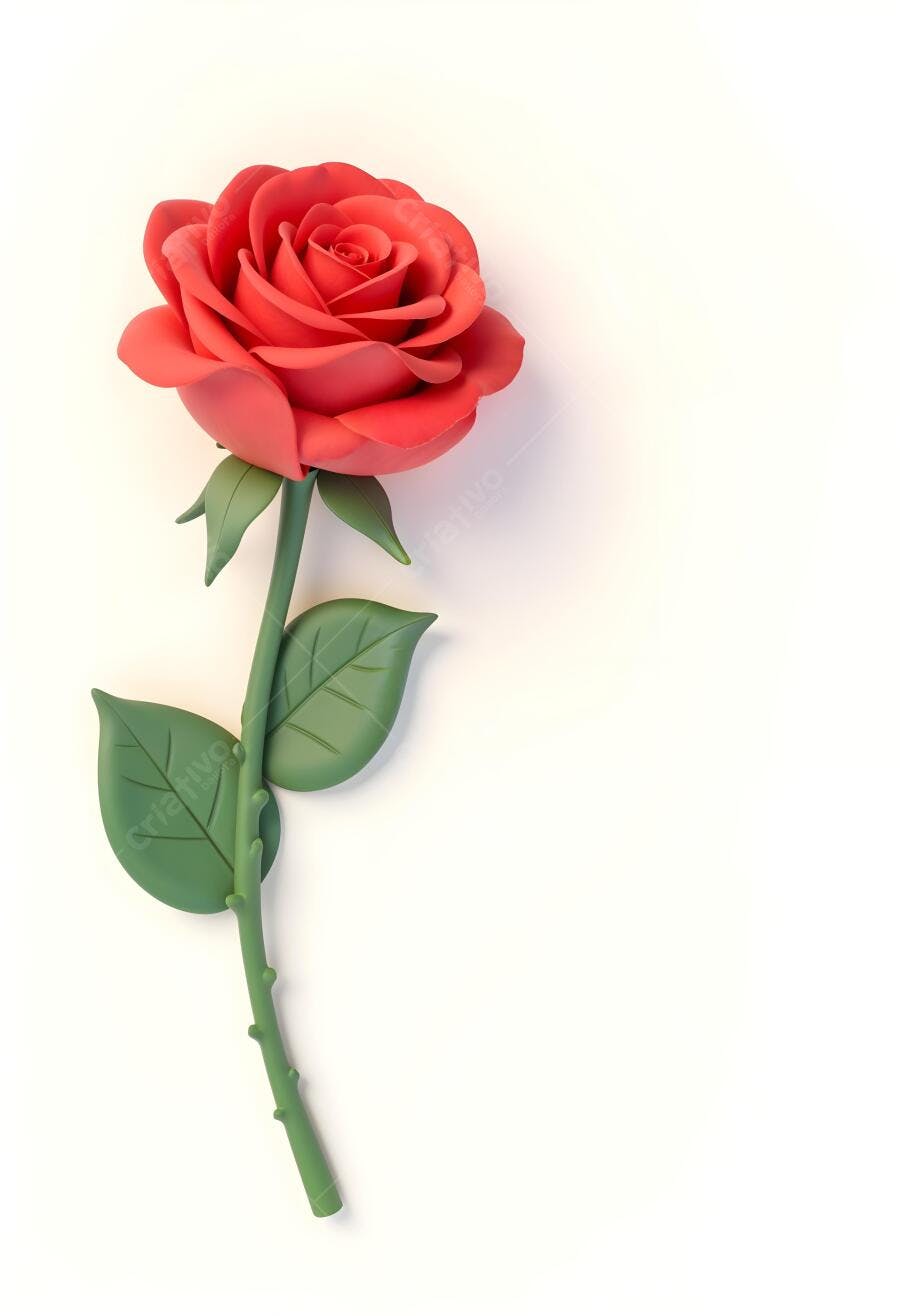Rosa vermelha isolada fundo branco