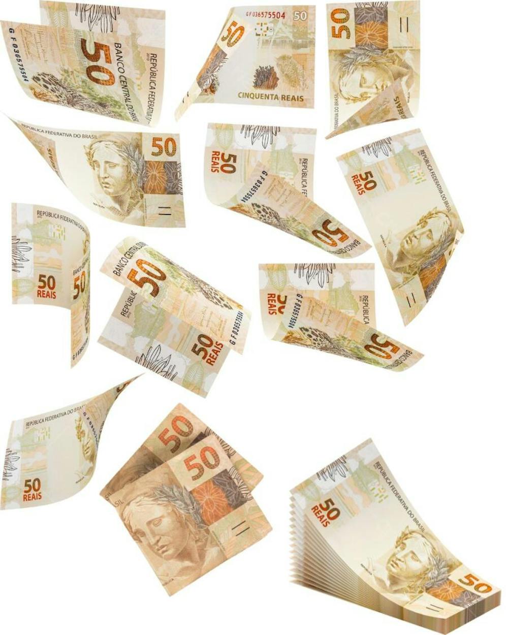 elementos para design notas de 50 reais