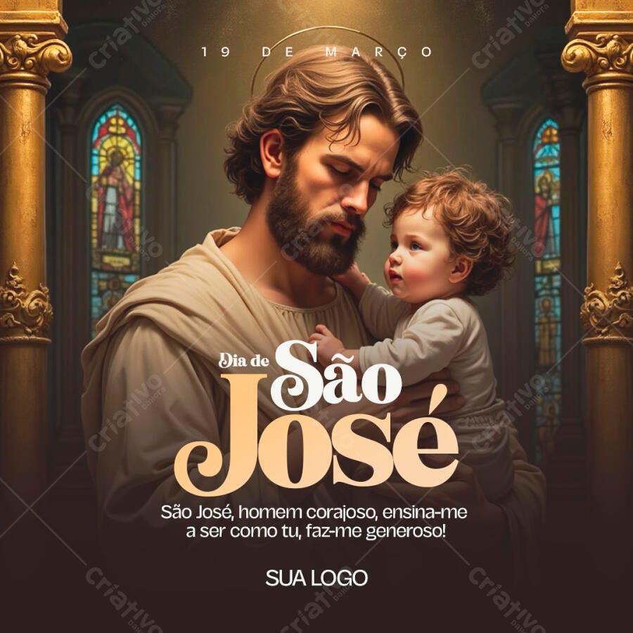 Postagem Dia de São José PSD Editável