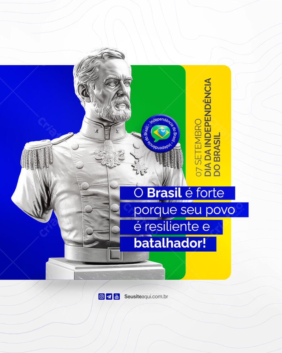 Post para o Dia da Independência PSD Editável