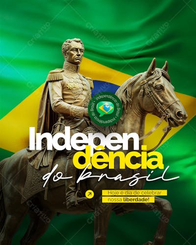 Dia da Independência do Brasil 07 de Setembro Social Media PSD Editável
