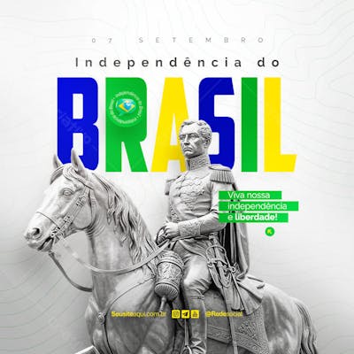 Dia da Independência do Brasil 07 de Setembro Social Media PSD Editável
