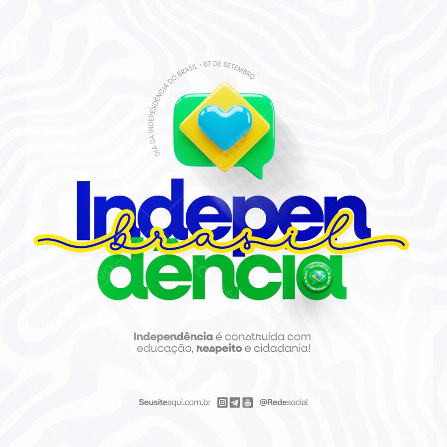 Flyer 7 de Setembro PSD Editável