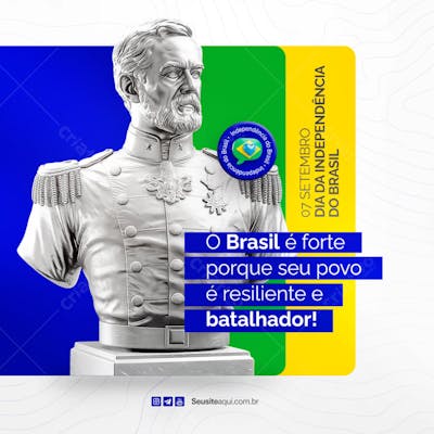 Dia da Independência do Brasil 07 de Setembro Social Media PSD Editável
