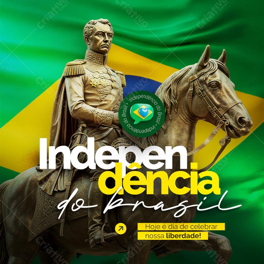 Flyer 7 de Setembro Independência do Brasil PSD Editável