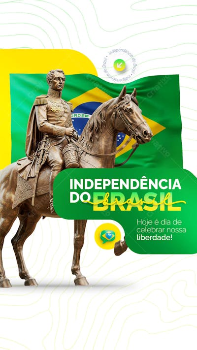 Dia da Independência do Brasil 07 de Setembro Social Media PSD Editável