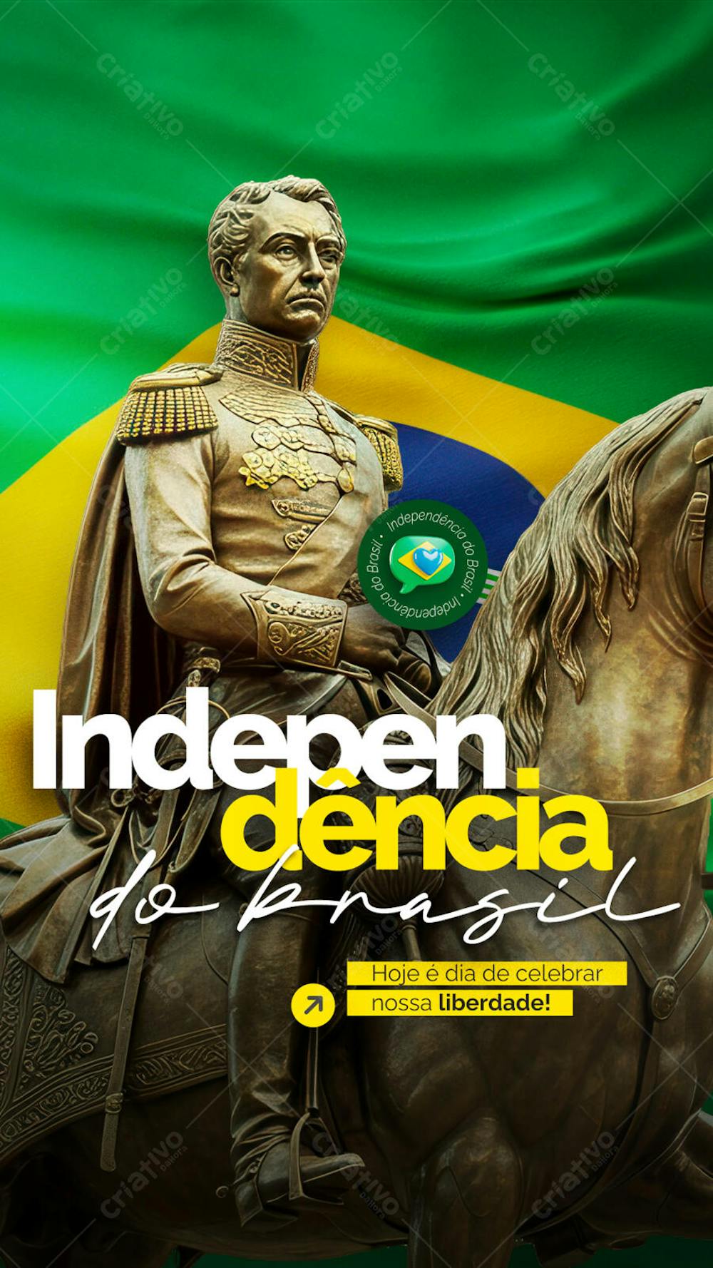 Dia da Independência do Brasil 07 de Setembro Social Media PSD Editável
