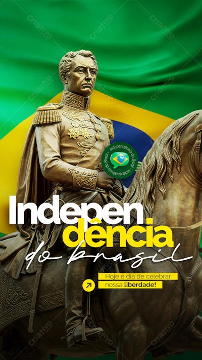 Dia da Independência do Brasil 07 de Setembro Social Media PSD Editável