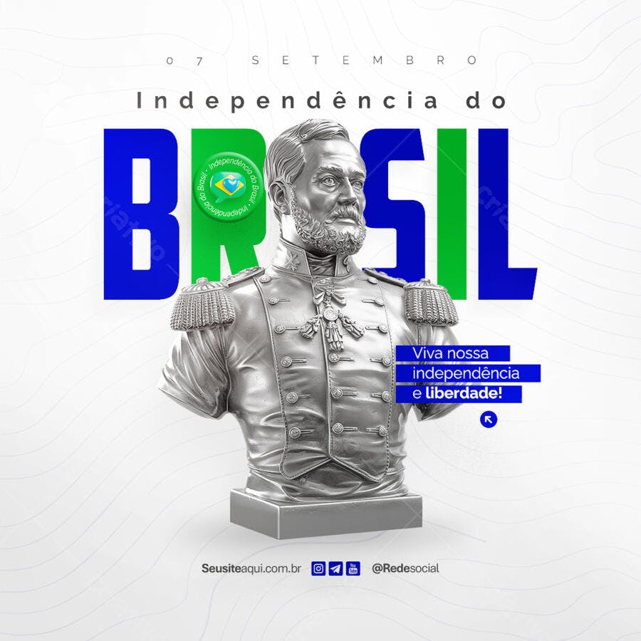 Post para o 7 de Setembro PSD Editável