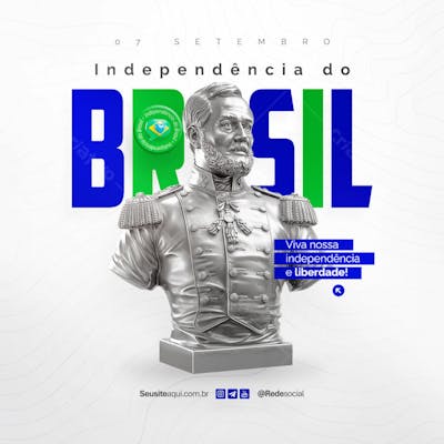 Dia da Independência do Brasil 07 de Setembro Social Media PSD Editável