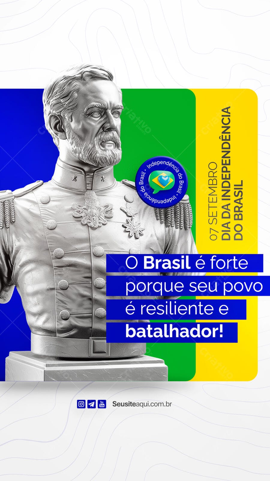 Post para o Dia da Independência PSD Editável