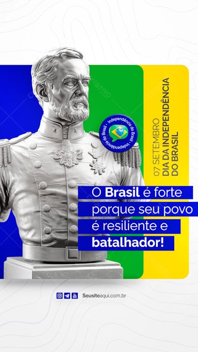 Dia da Independência do Brasil 07 de Setembro Social Media PSD Editável