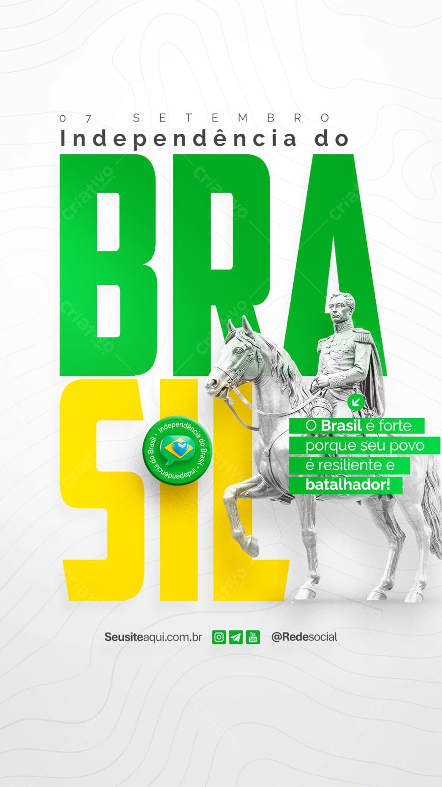 Flyer 7 de Setembro Independência PSD Editável