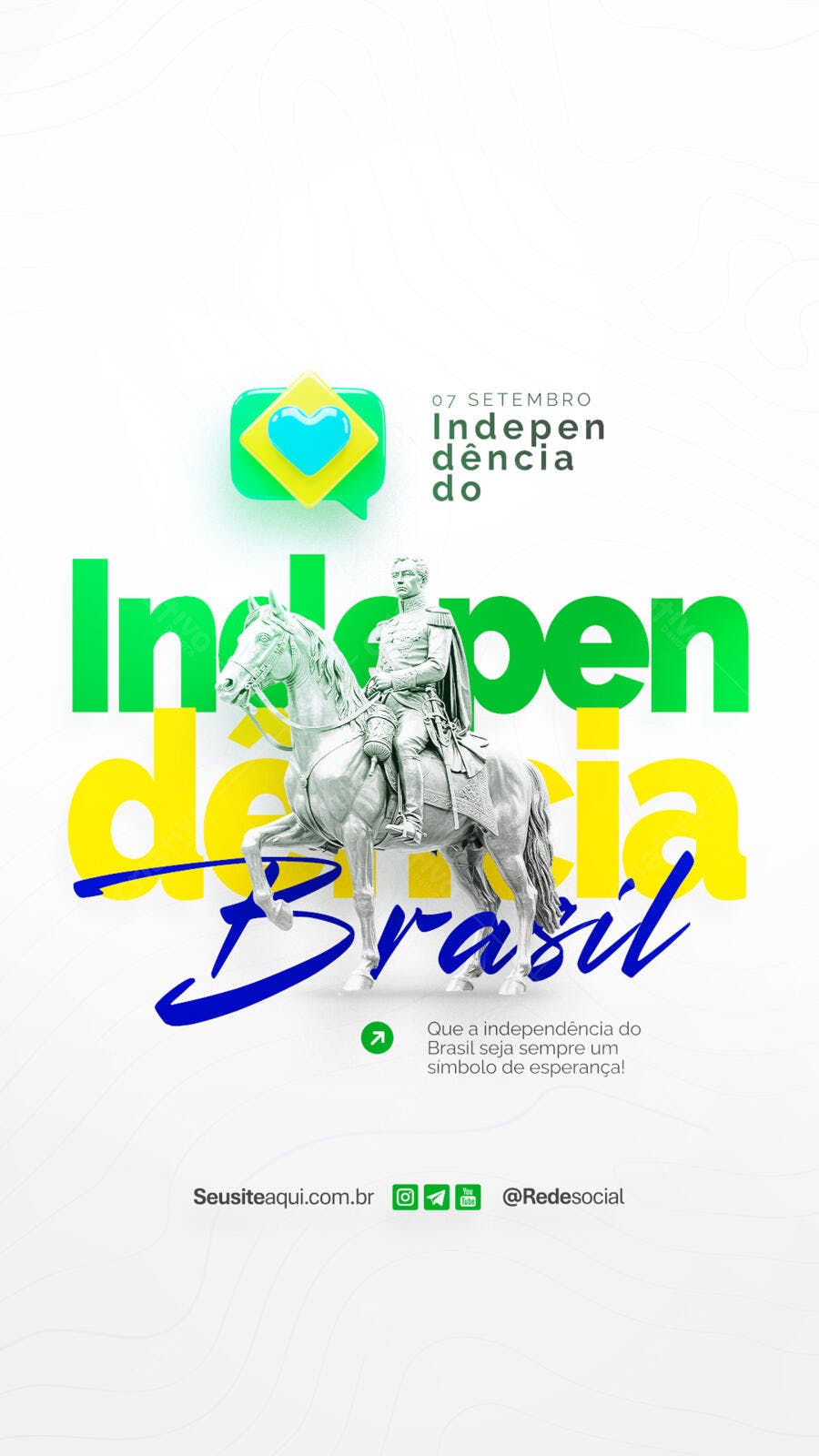 Flyer para o Dia da Independência do Brasil PSD Editável