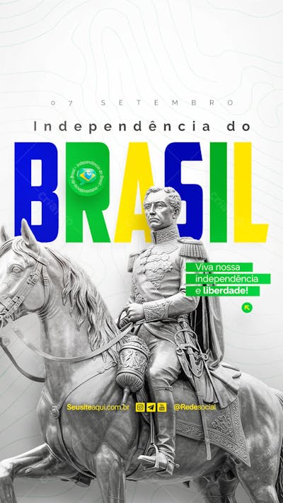 Dia da Independência do Brasil 07 de Setembro Social Media PSD Editável