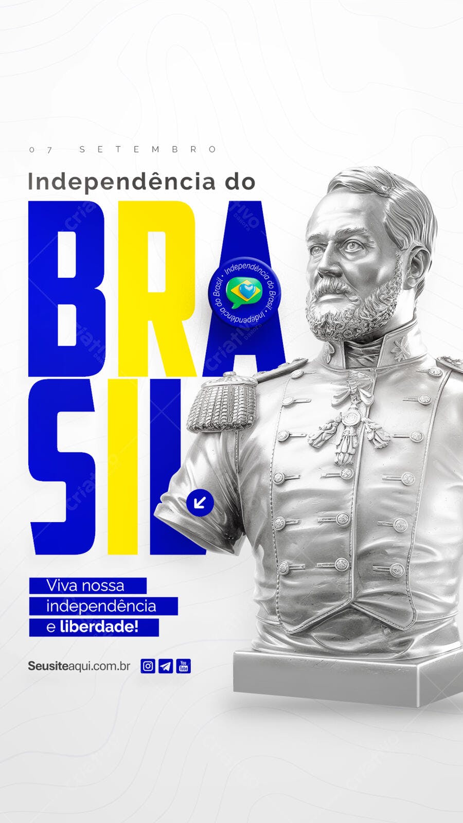 Flyer 7 de Setembro Independência do Brasil PSD Editável