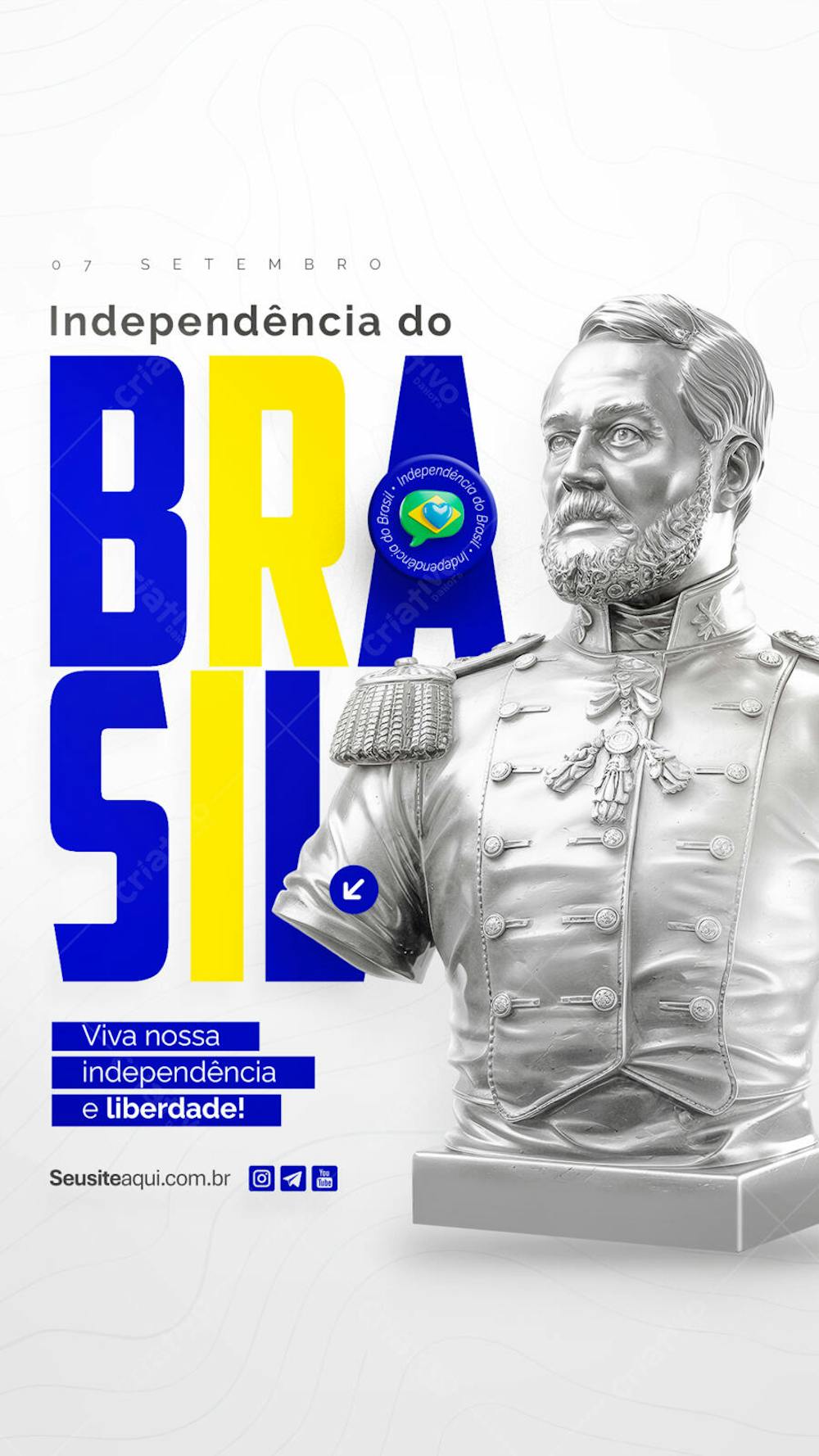 Dia da Independência do Brasil 07 de Setembro Social Media PSD Editável