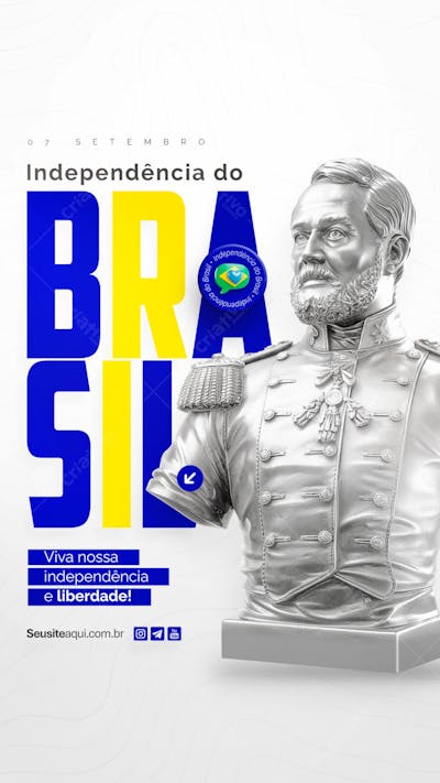 Dia da Independência do Brasil 07 de Setembro Social Media PSD Editável