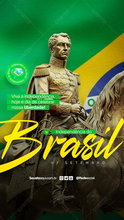 Dia da Independência do Brasil 07 de Setembro Social Media PSD Editável