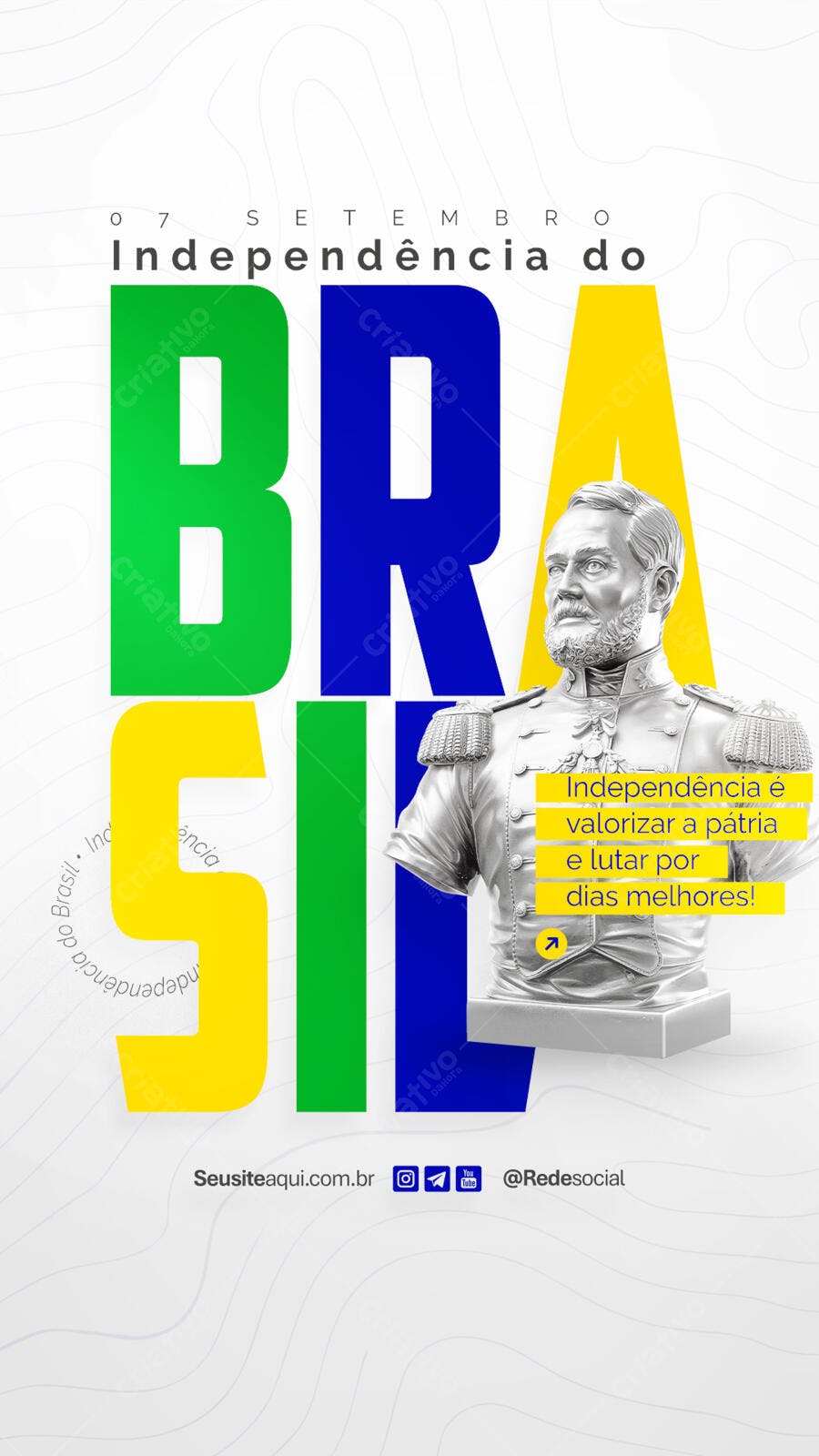 Flyer 7 de Setembro Independência do Brasil PSD Editável