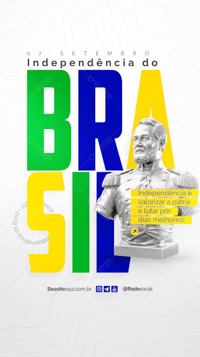 Dia da Independência do Brasil 07 de Setembro Social Media PSD Editável