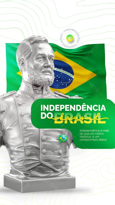 Dia da Independência do Brasil 07 de Setembro Social Media PSD Editável