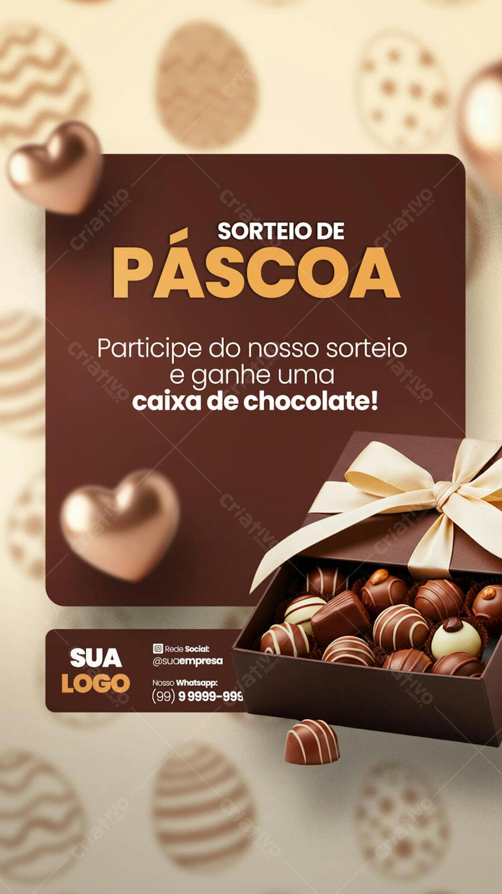 FELIZ PÁSCOA OFERTAS OVOS DE PÁSCOA Social Media PSD Editável 