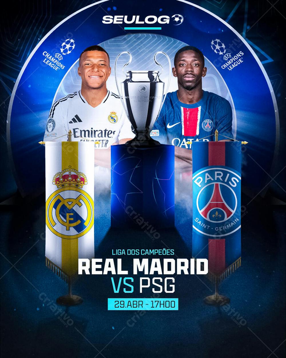 CHAMPIONS REAL MADRID X PSG PORTAL AZUL FEED